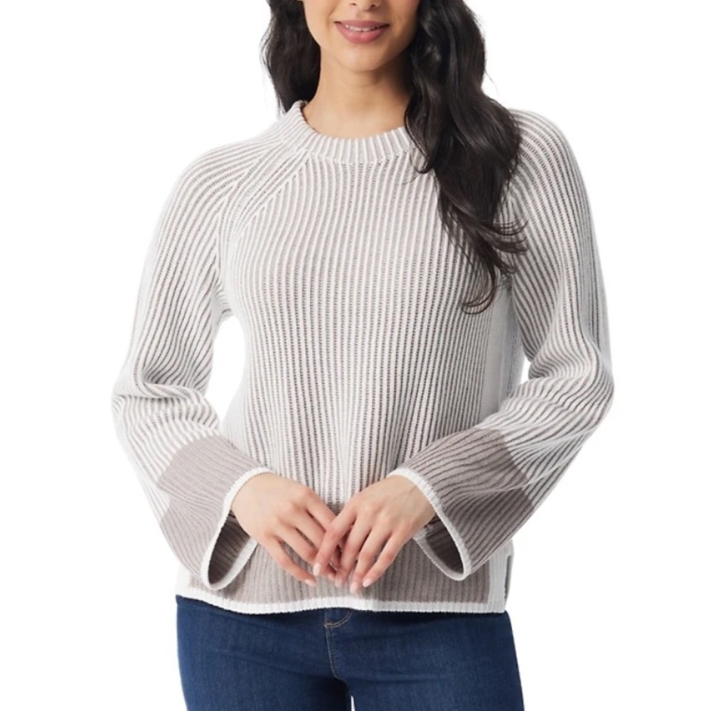 Gloria Vanderbilt Women's Round Neck Sweater vintage white